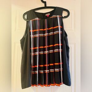 Vince Camuto Multicolor Striped Sleeveless Blouse